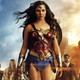 Wonder Woman standing on a poster.